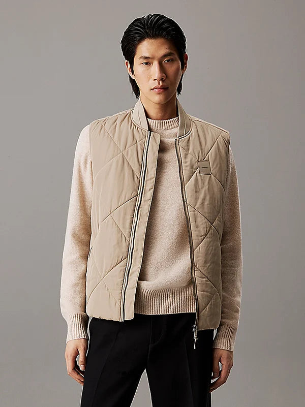 DIAMOND QUILT VEST, FRESH CLAY