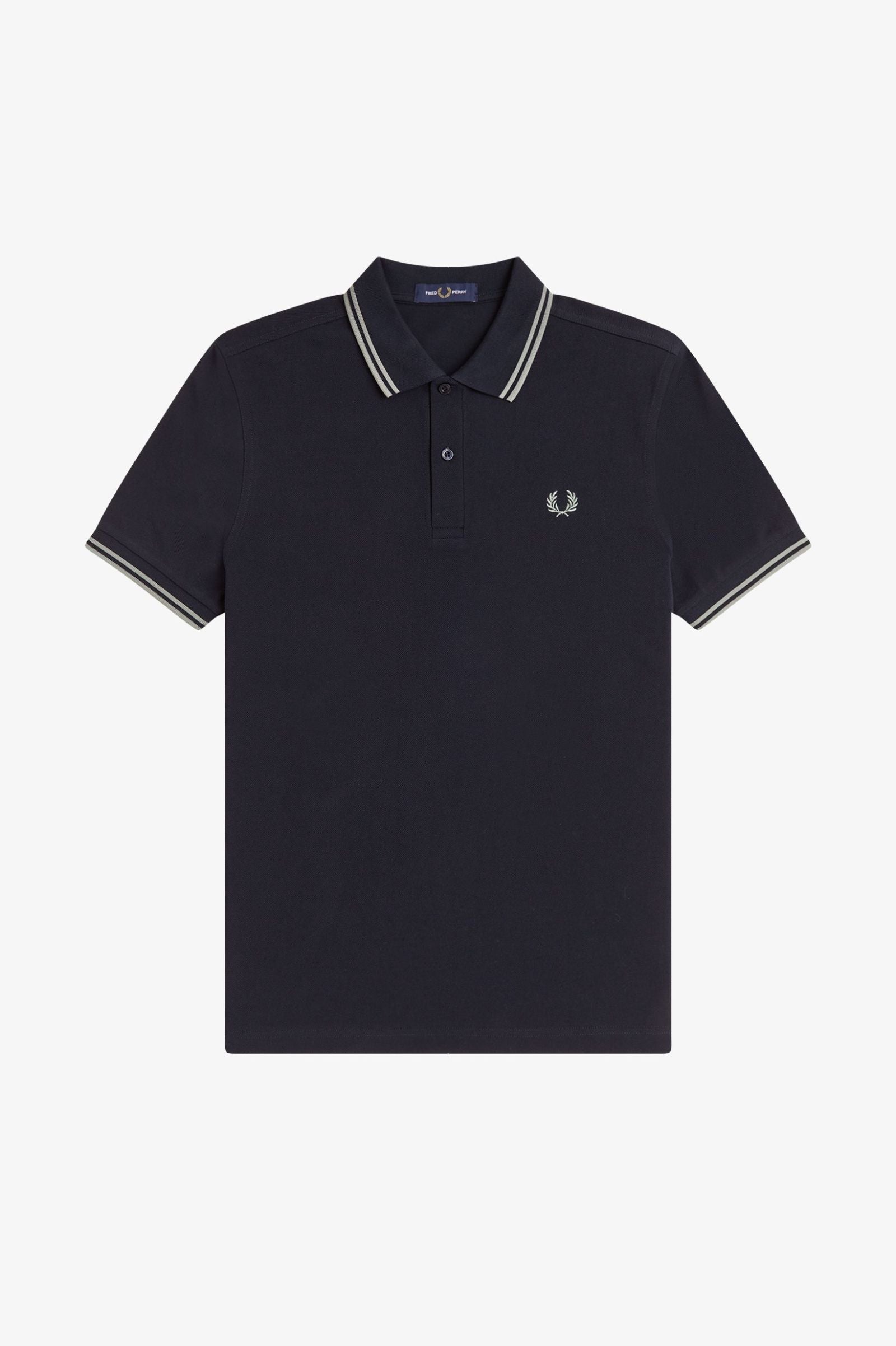 TWIN TIPPED POLO, NAVY/SEAGRASS