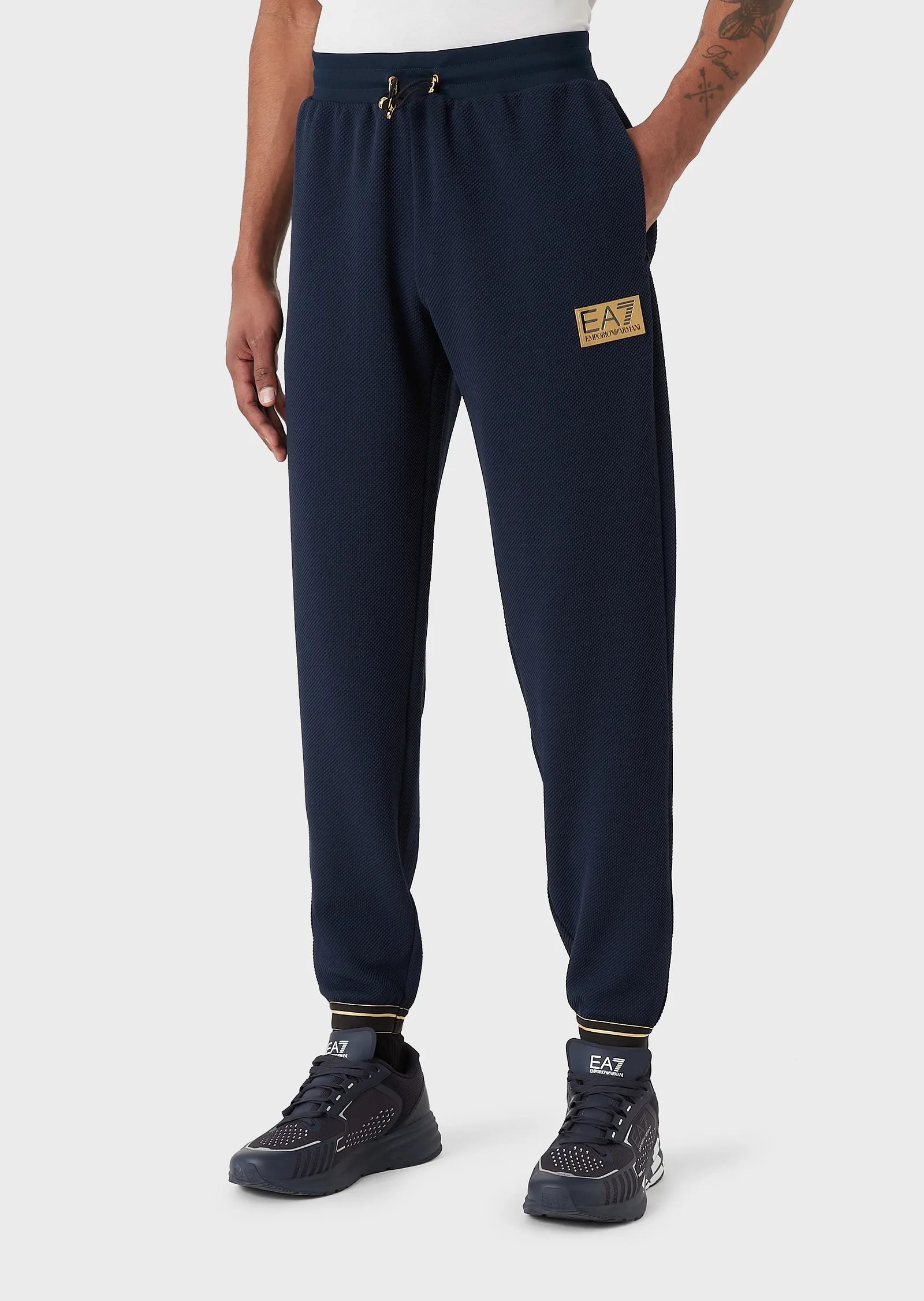 Man jersey trouser, navy blue