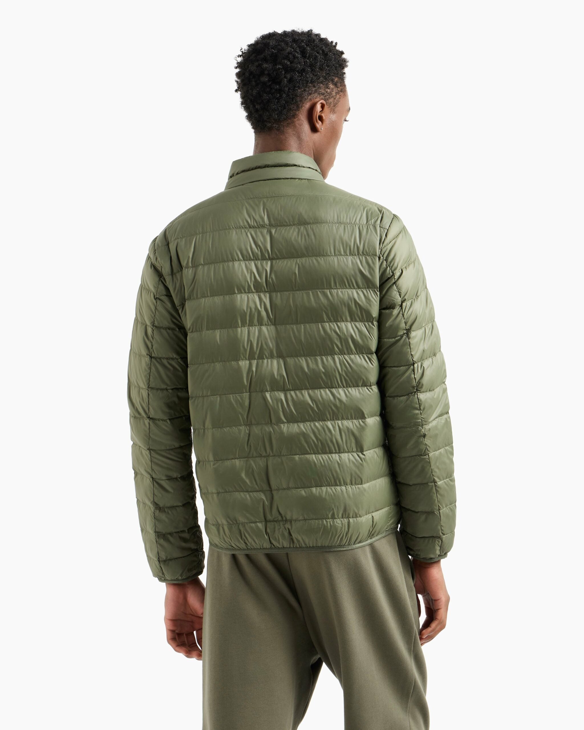 Man Woven Down Jacket, Beetle