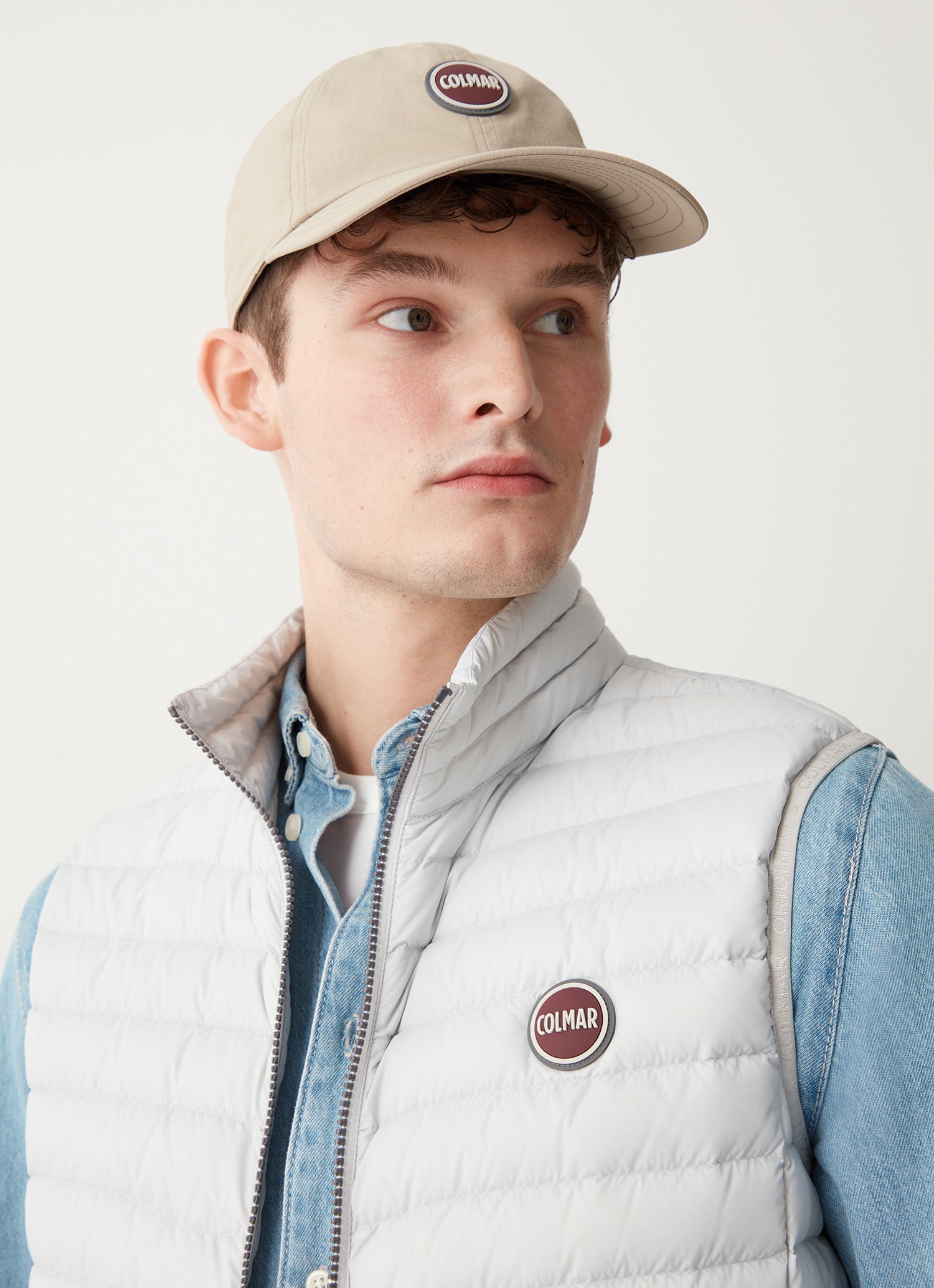 Sporty Down Gilet Vest, White