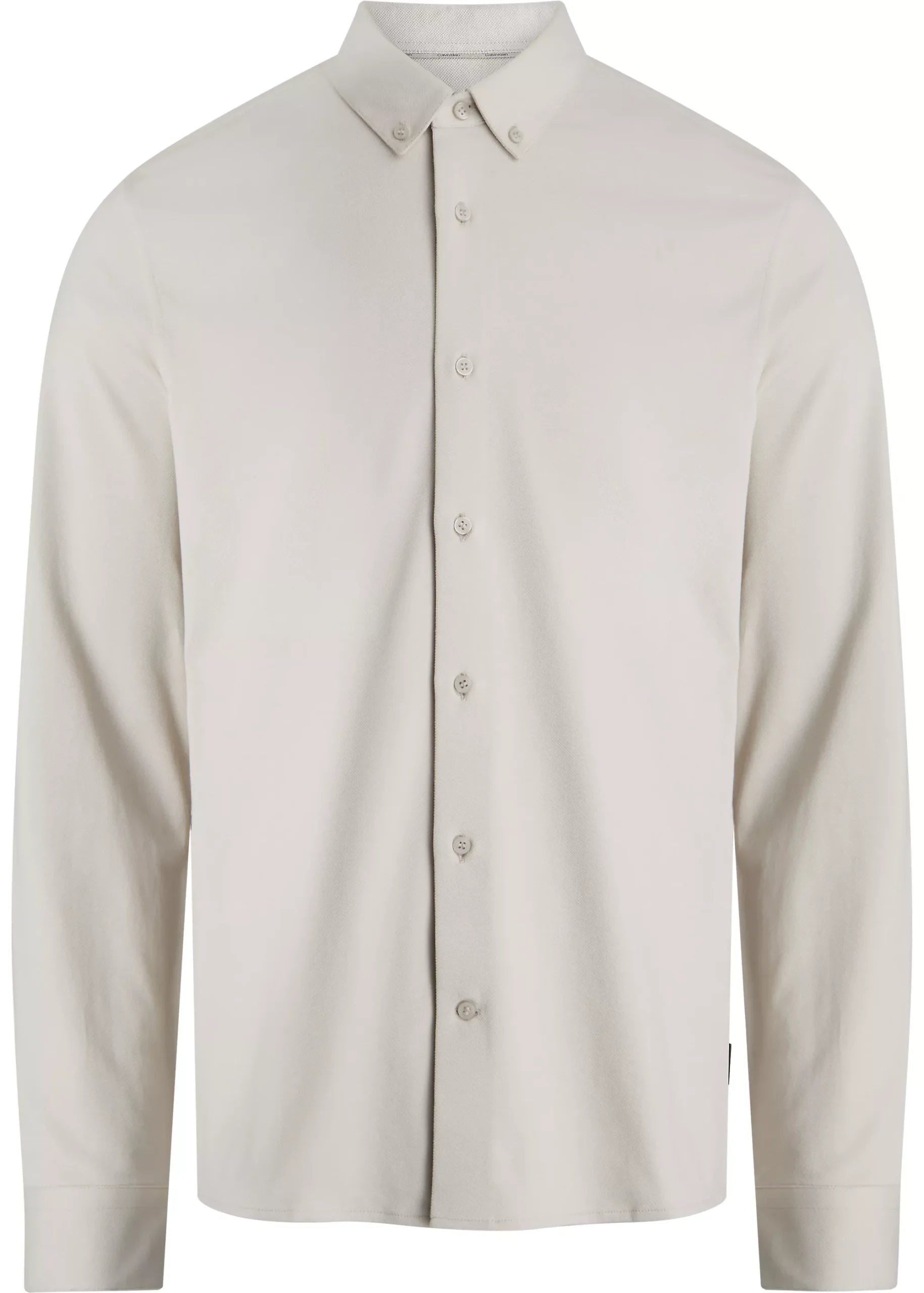 Pique Jersey Slim Shirt, Stony Beige