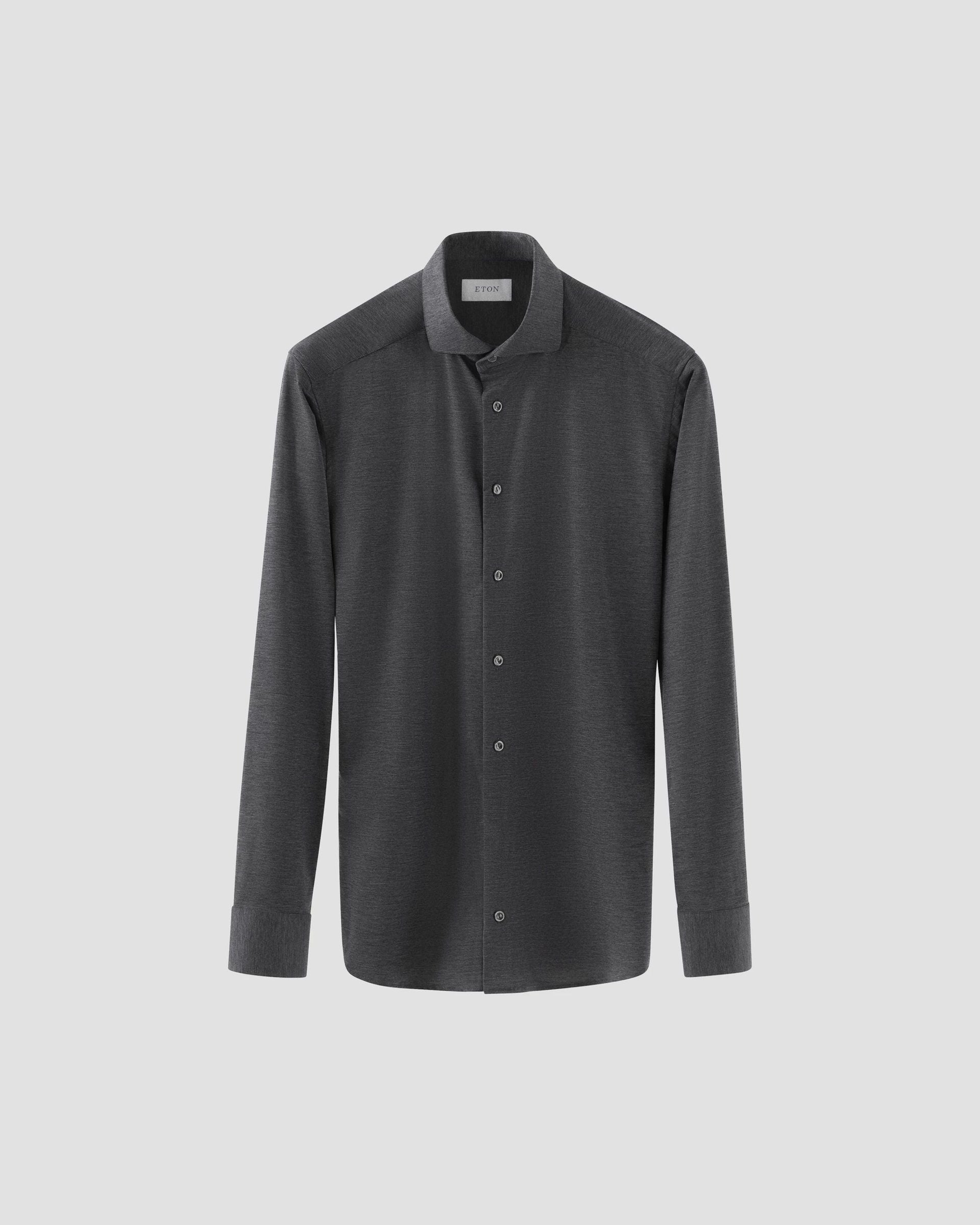 Melange Four-Way Stretch shirt, Slim, Dark Grey