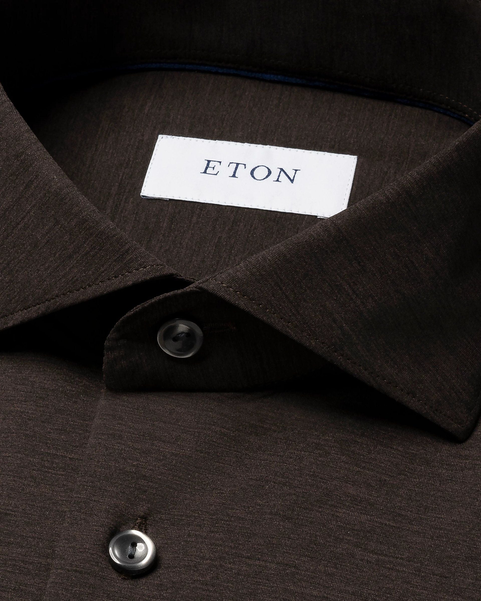 Melange Four-Way Stretch shirt, Slim, Dark Brown