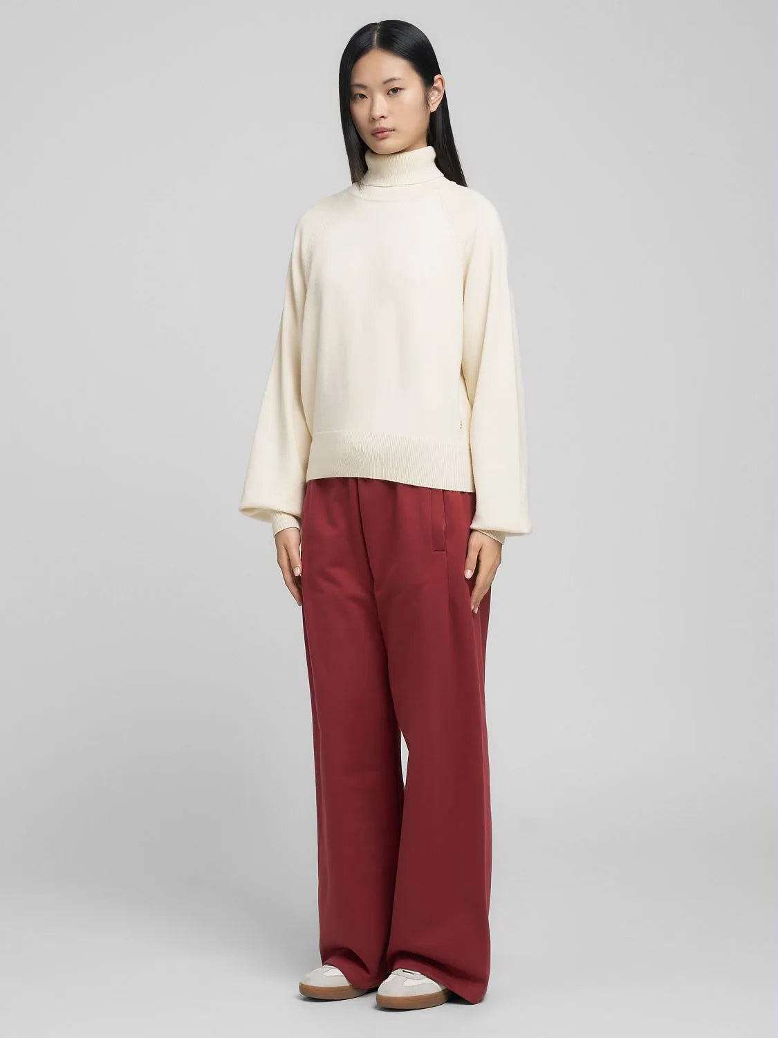 POLO-NECK PULLOVER, WINTER WHITE