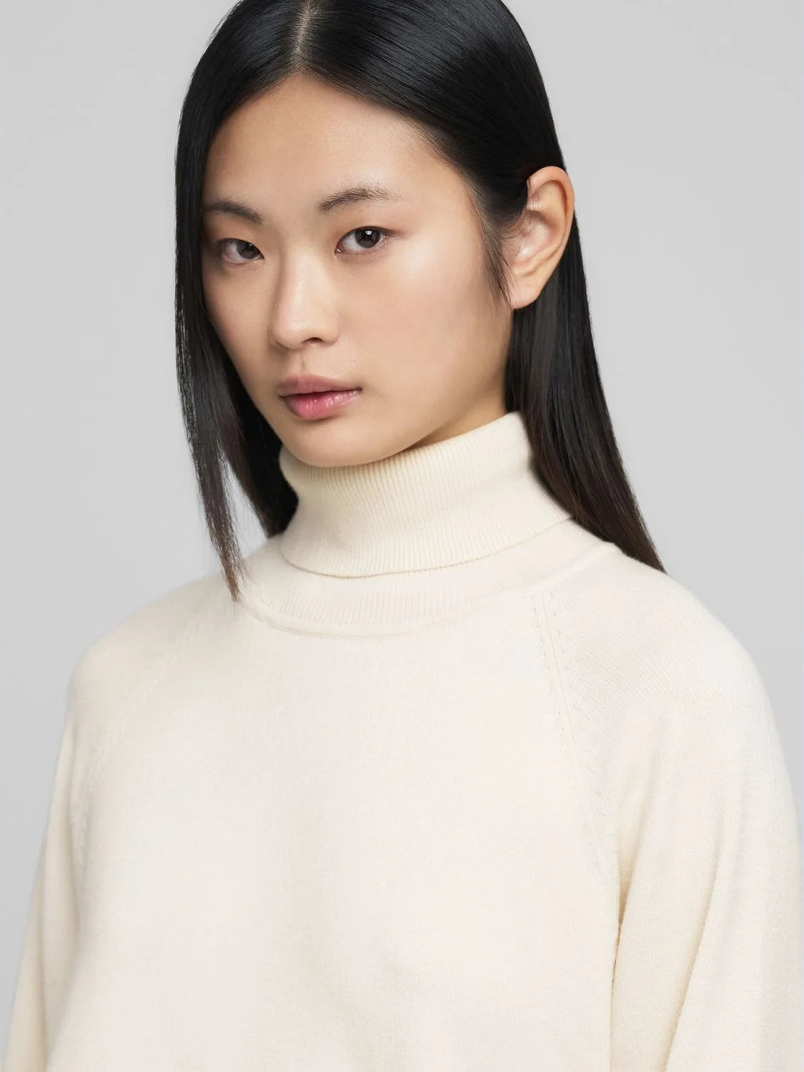 POLO-NECK PULLOVER, WINTER WHITE