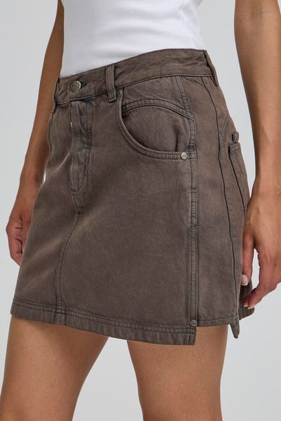 Bapietro Mini Skirt, Coffee Bean