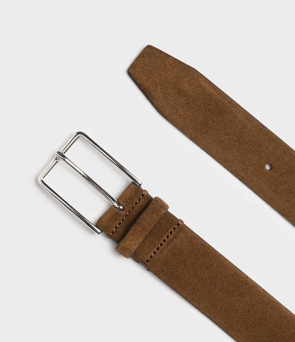 BOS SUEDE BELT, BROWN COGNAC