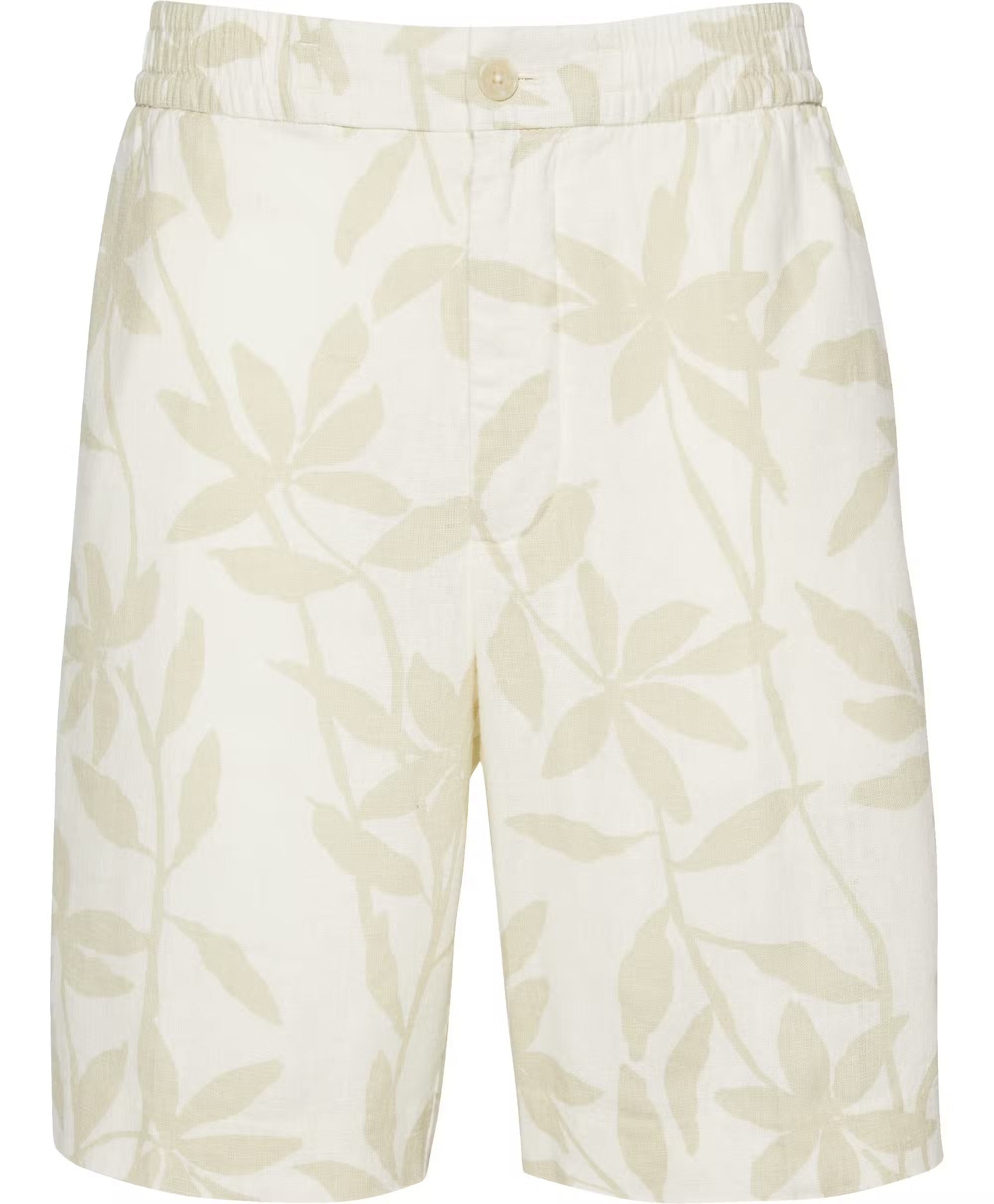 Linen AOP Pull On Short, Pistachio Shell