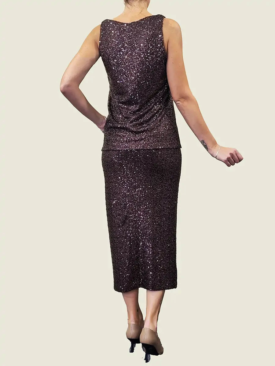 Palliet Pencil Skirt, Moro