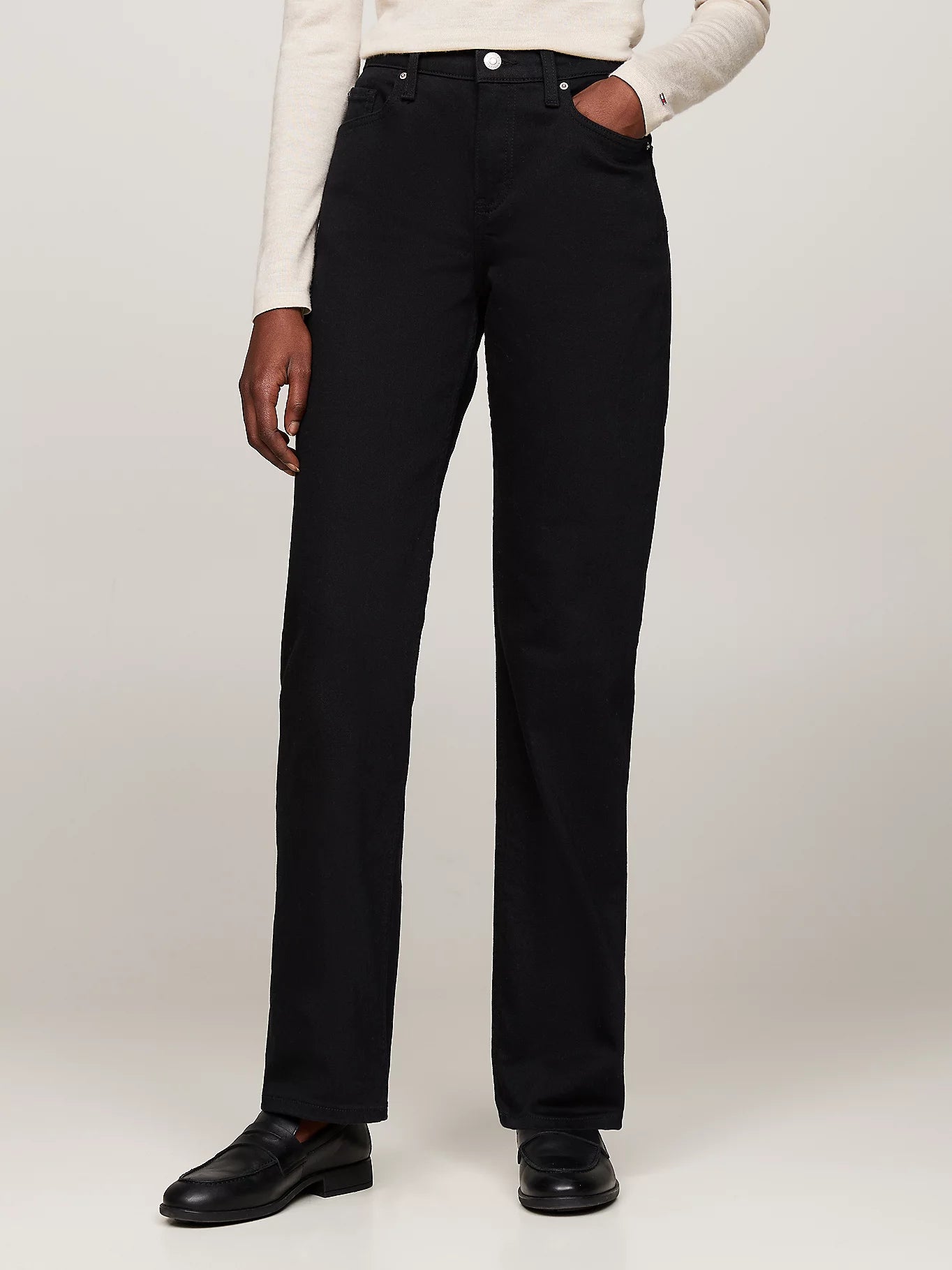 Classic Straight RW Jeans, stay black