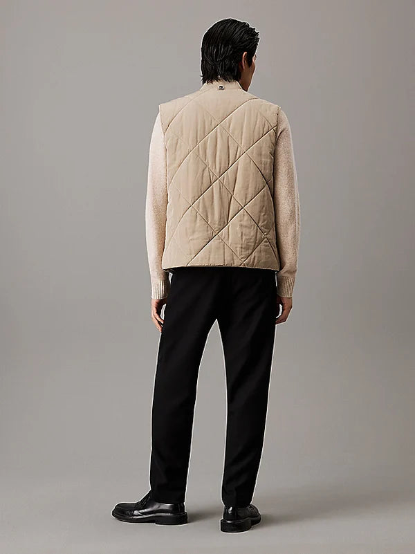 DIAMOND QUILT VEST, FRESH CLAY