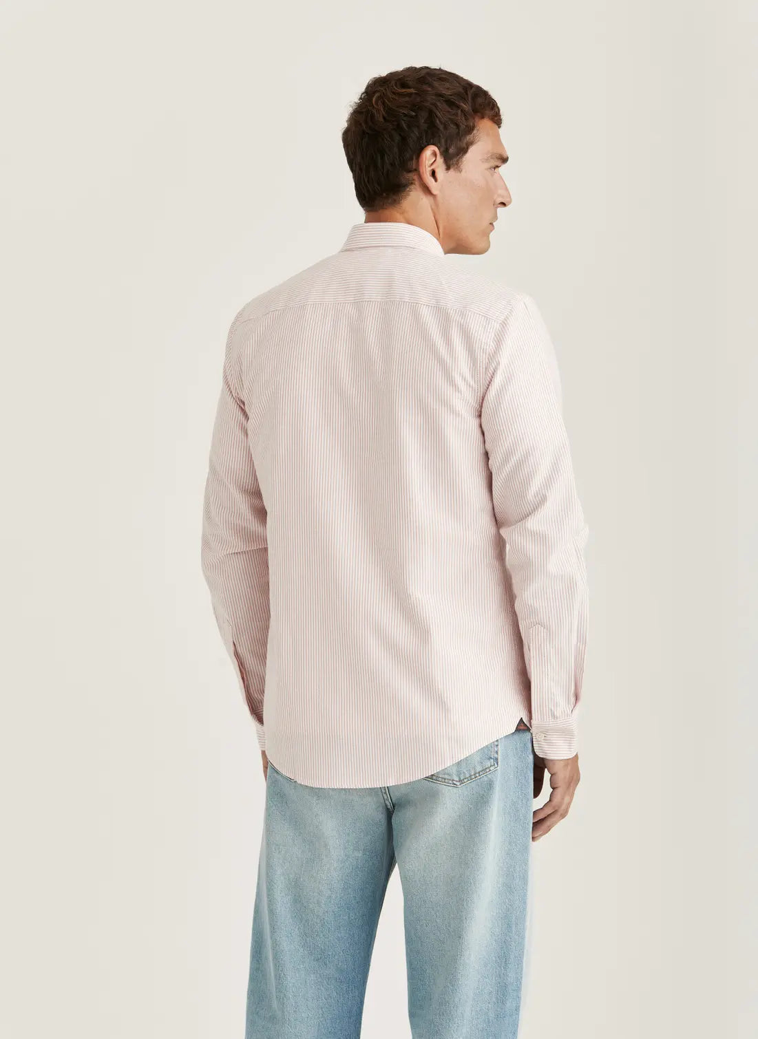 Douglas Oxford Stripe Shirt, Slim, Orange