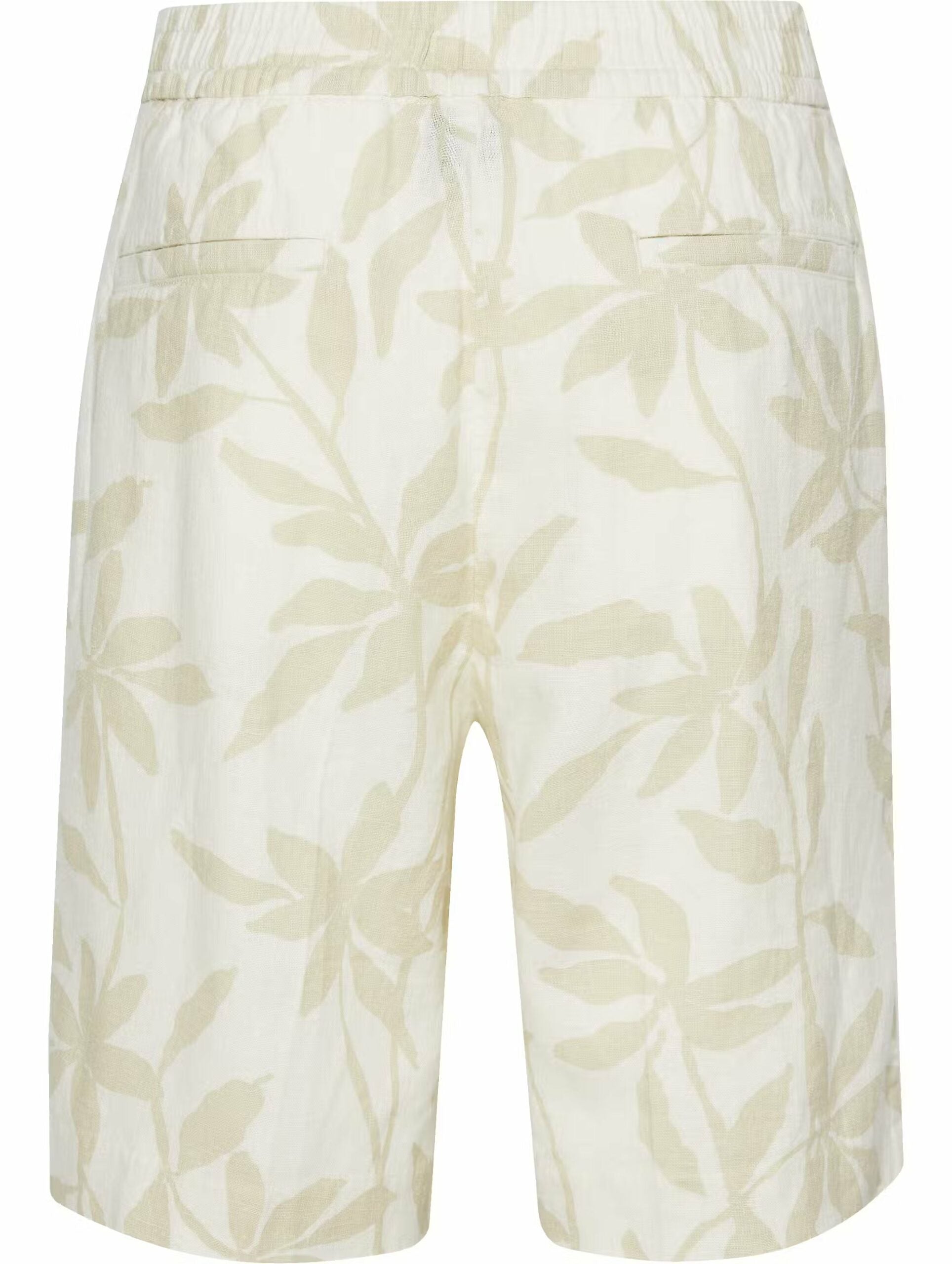 Linen AOP Pull On Short, Pistachio Shell