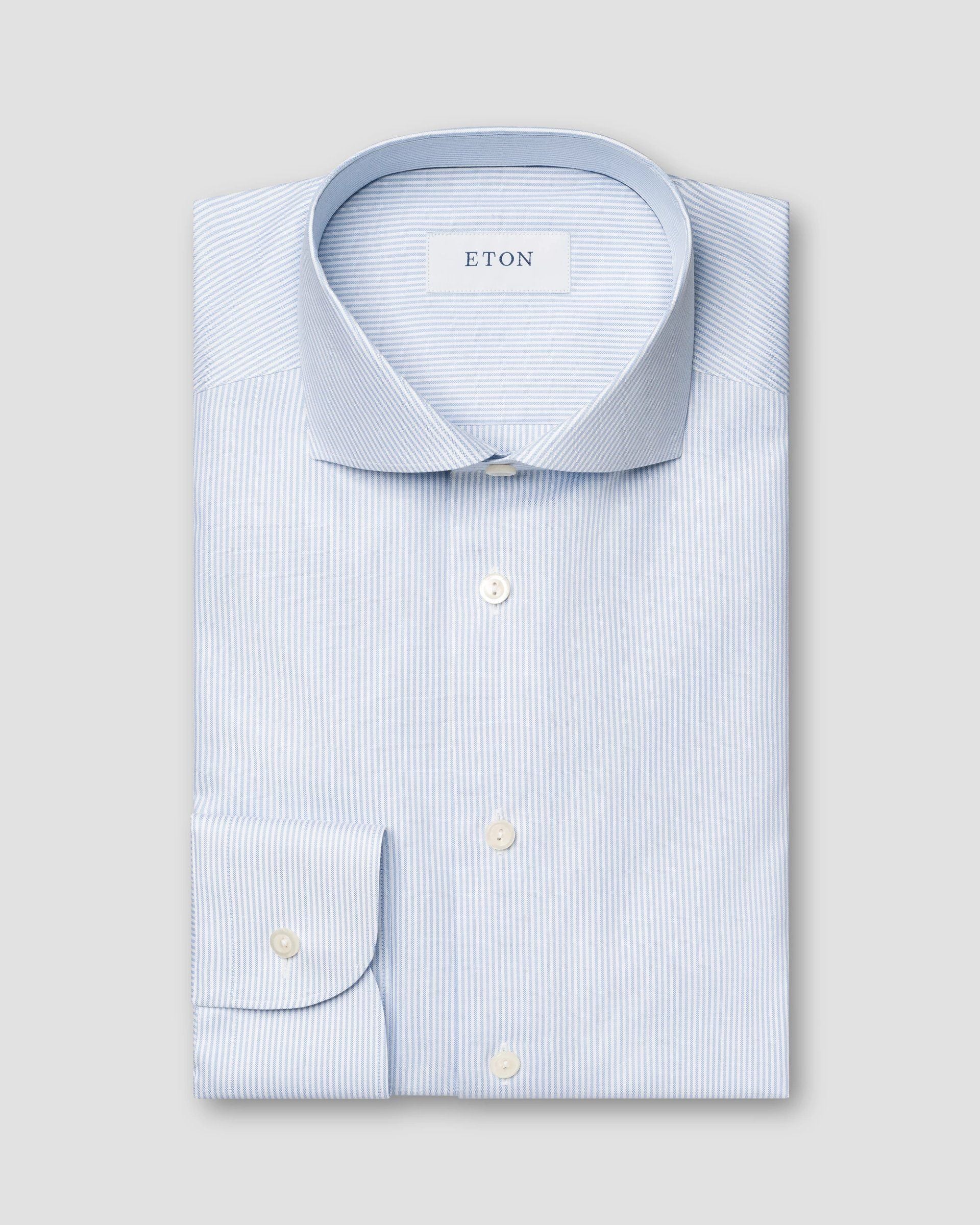 Striped Signature Oxford Shirt, Slim, Light Blue
