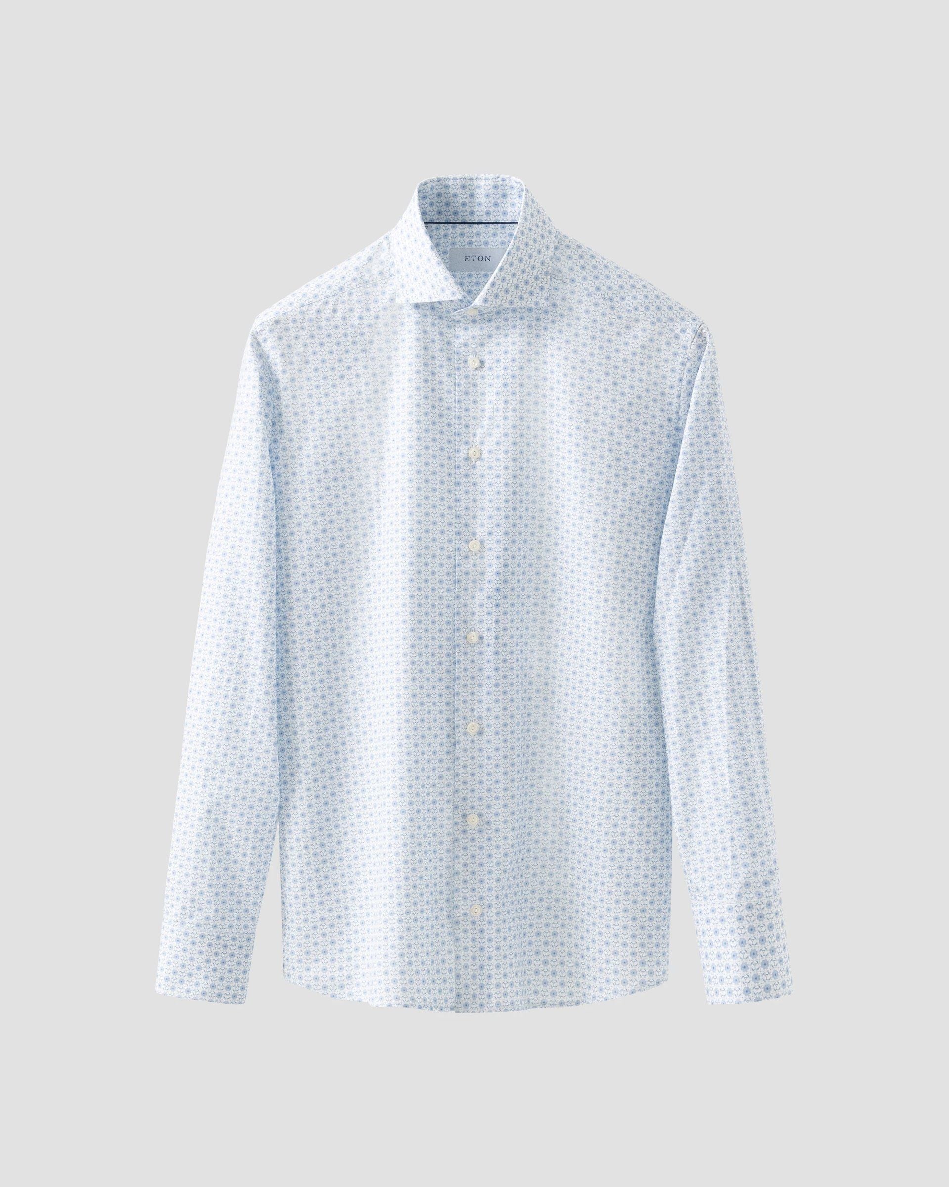 Geometric Singature Twill Shirt, Slim, Light Blue