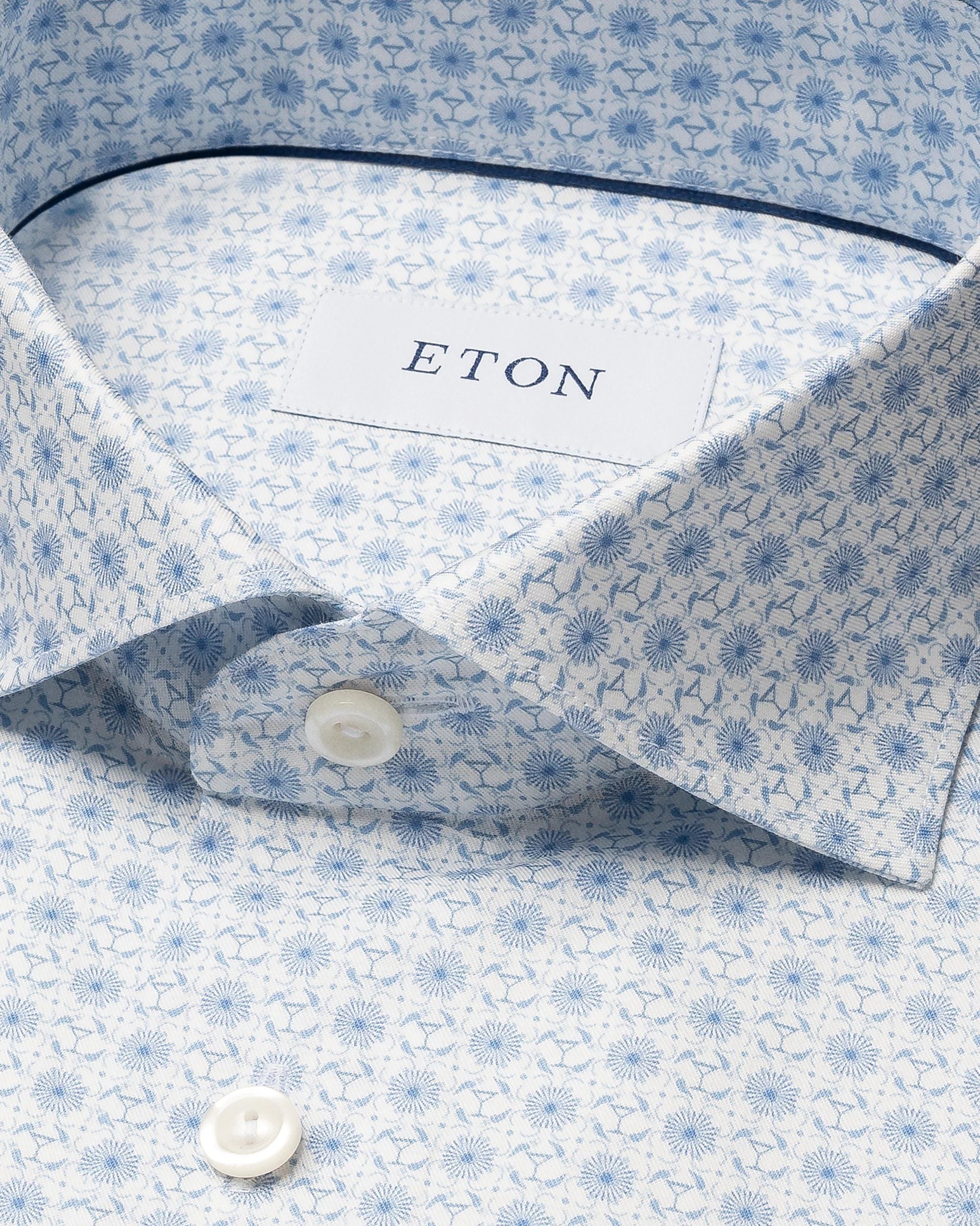 Geometric Signature Twill Shirt, Contemp, Light Blue