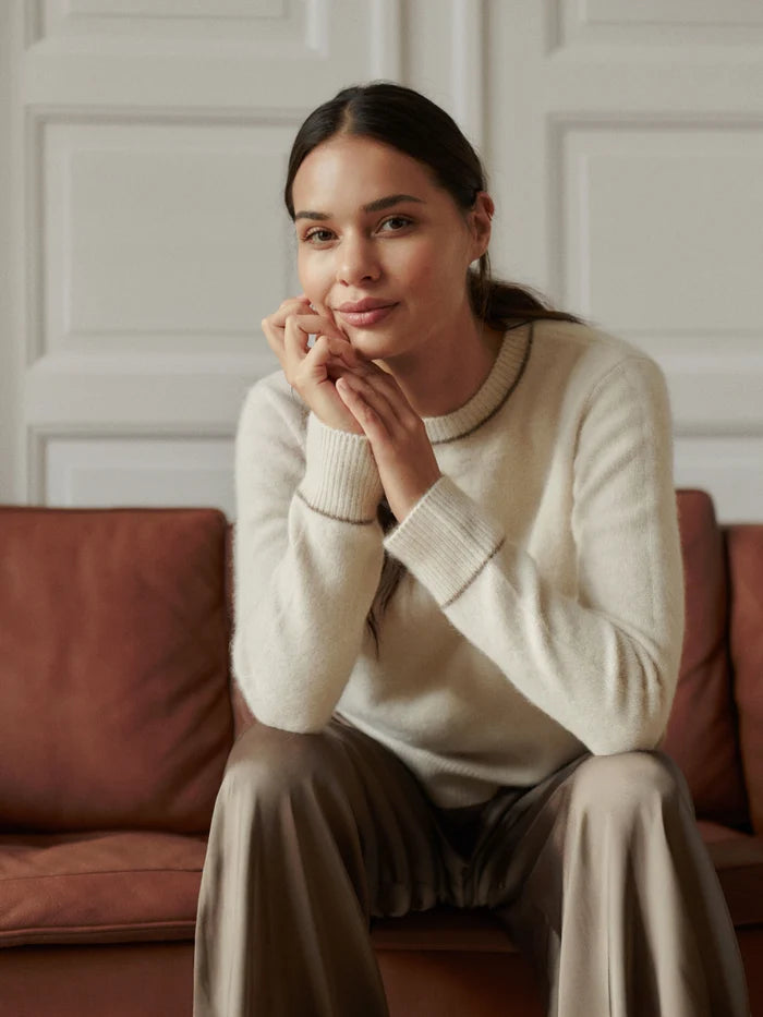 FOXY LS O-NECK PULLOVER, IVORY