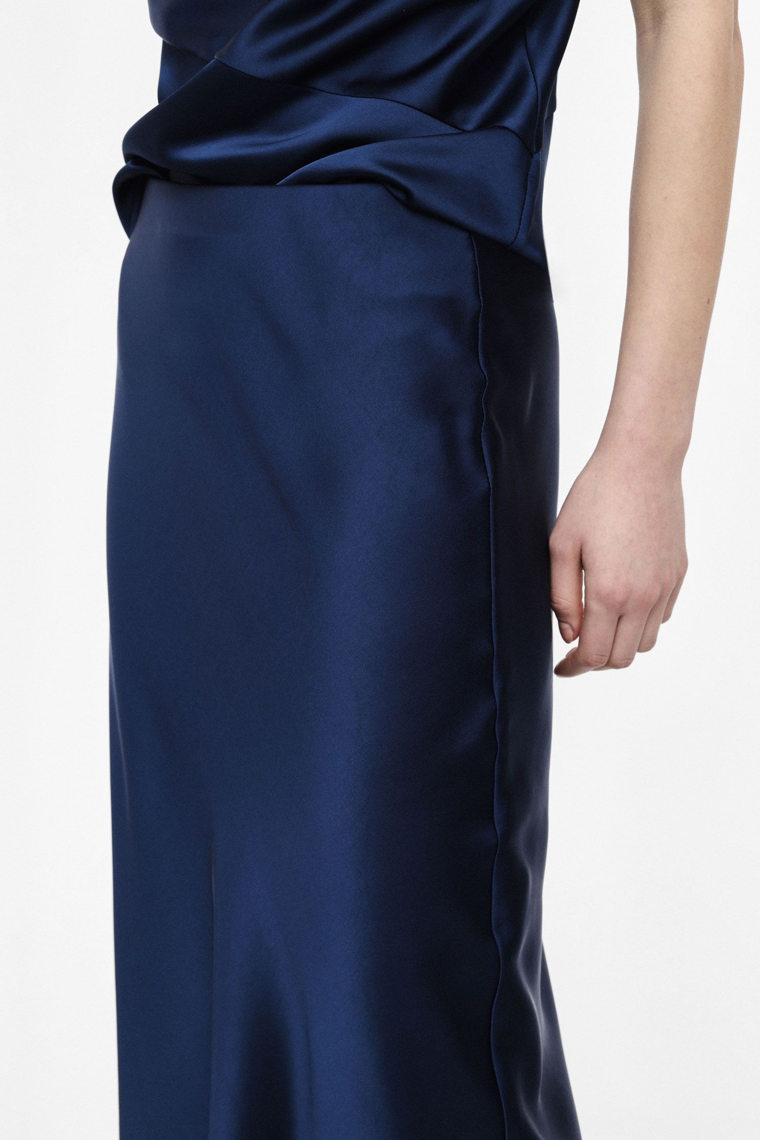 BIAS SKIRT, NAVY