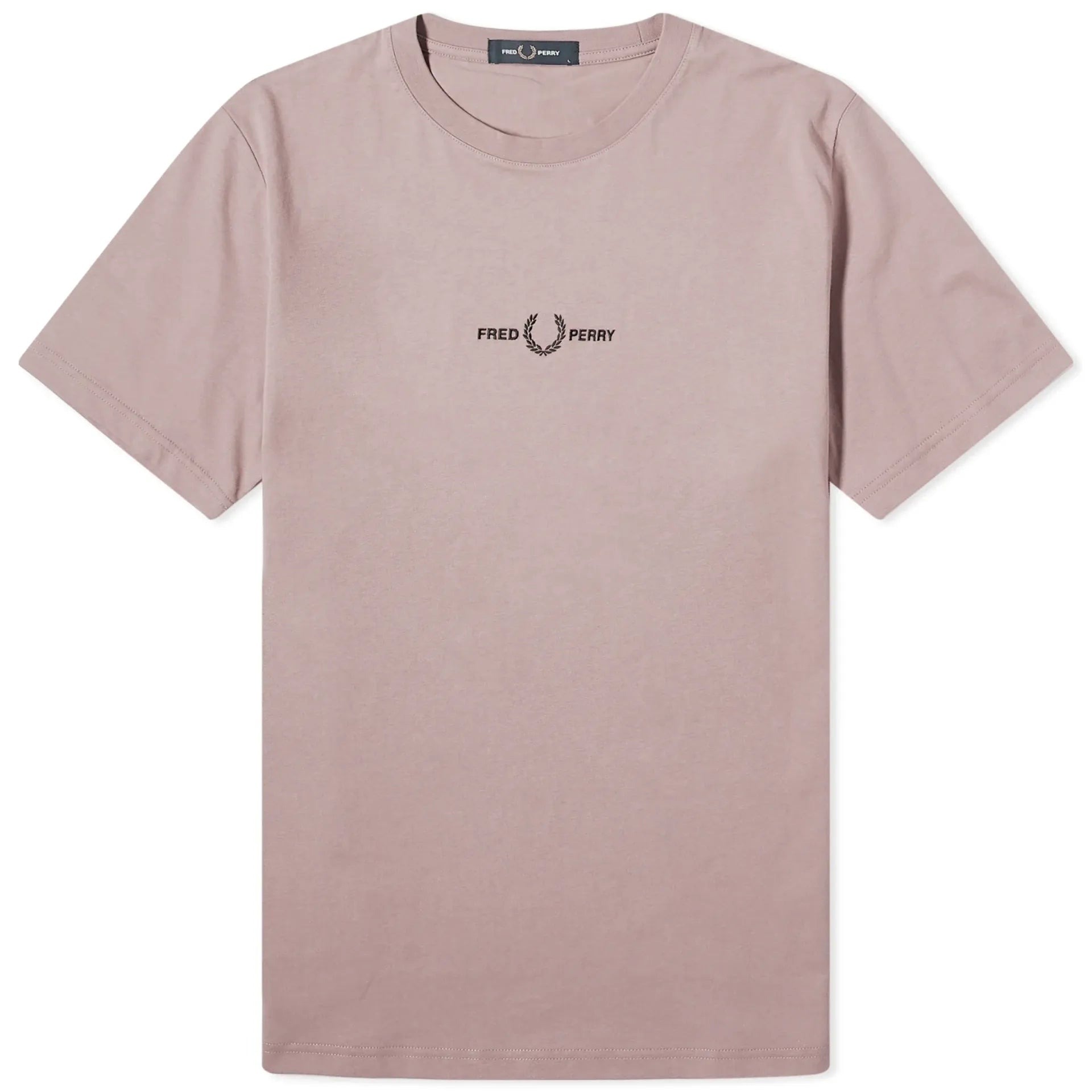 EMBROIDERED TEE, DARK PINK