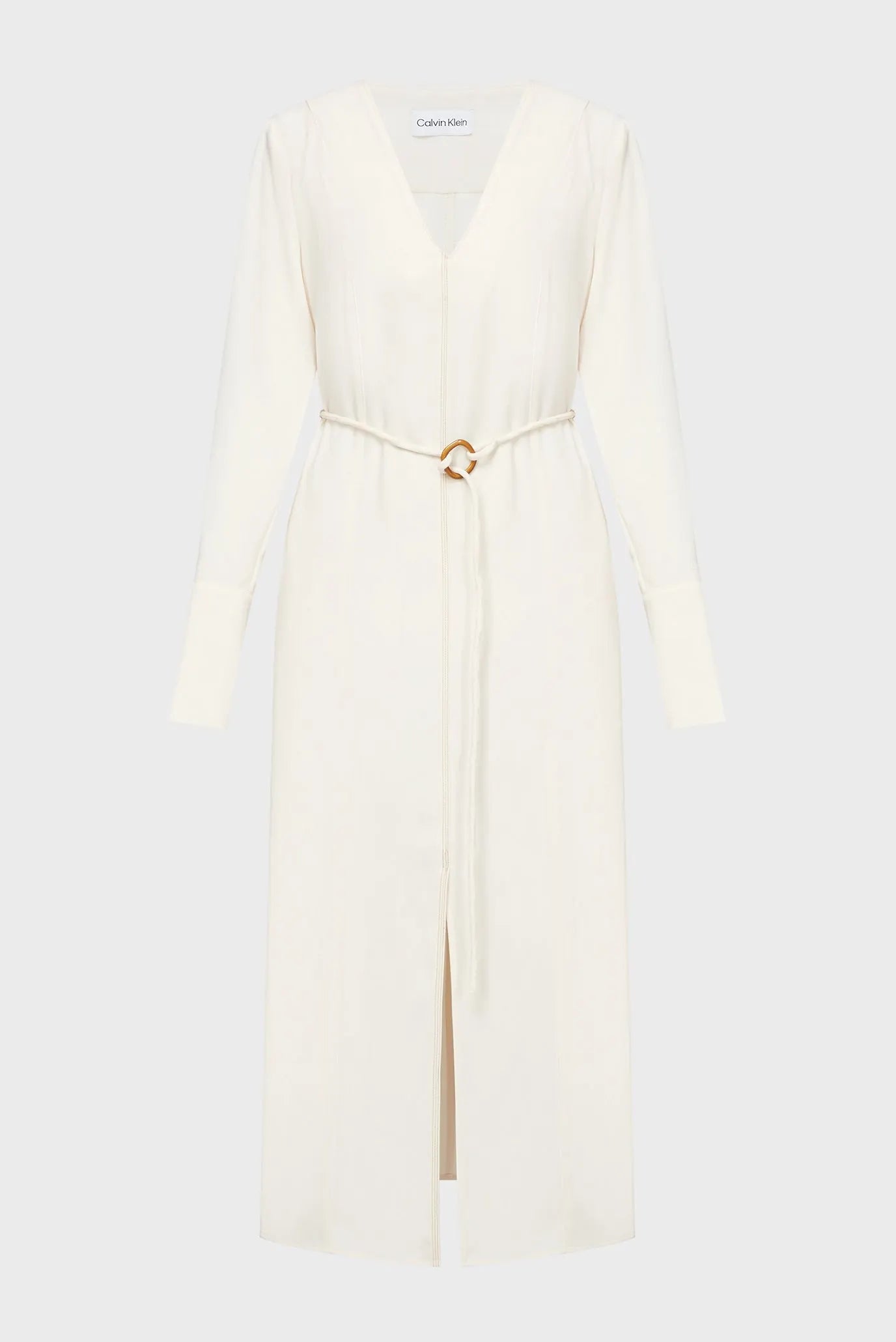 SUSTAINABLE TWILL MIDI DRESS, SEEDPEARL