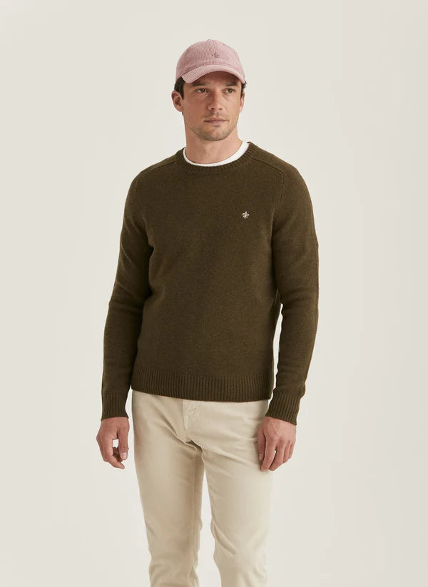 HERTFORD ONECK KNIT, OLIVE