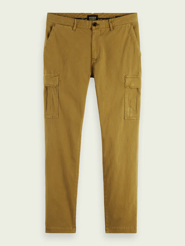 STUART REGULAR SLIM FIT CARGO PANTS, GREEN