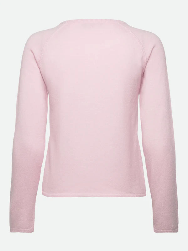 RWLaica LS Oneck Raglan Cardigan, Pink-a-boo