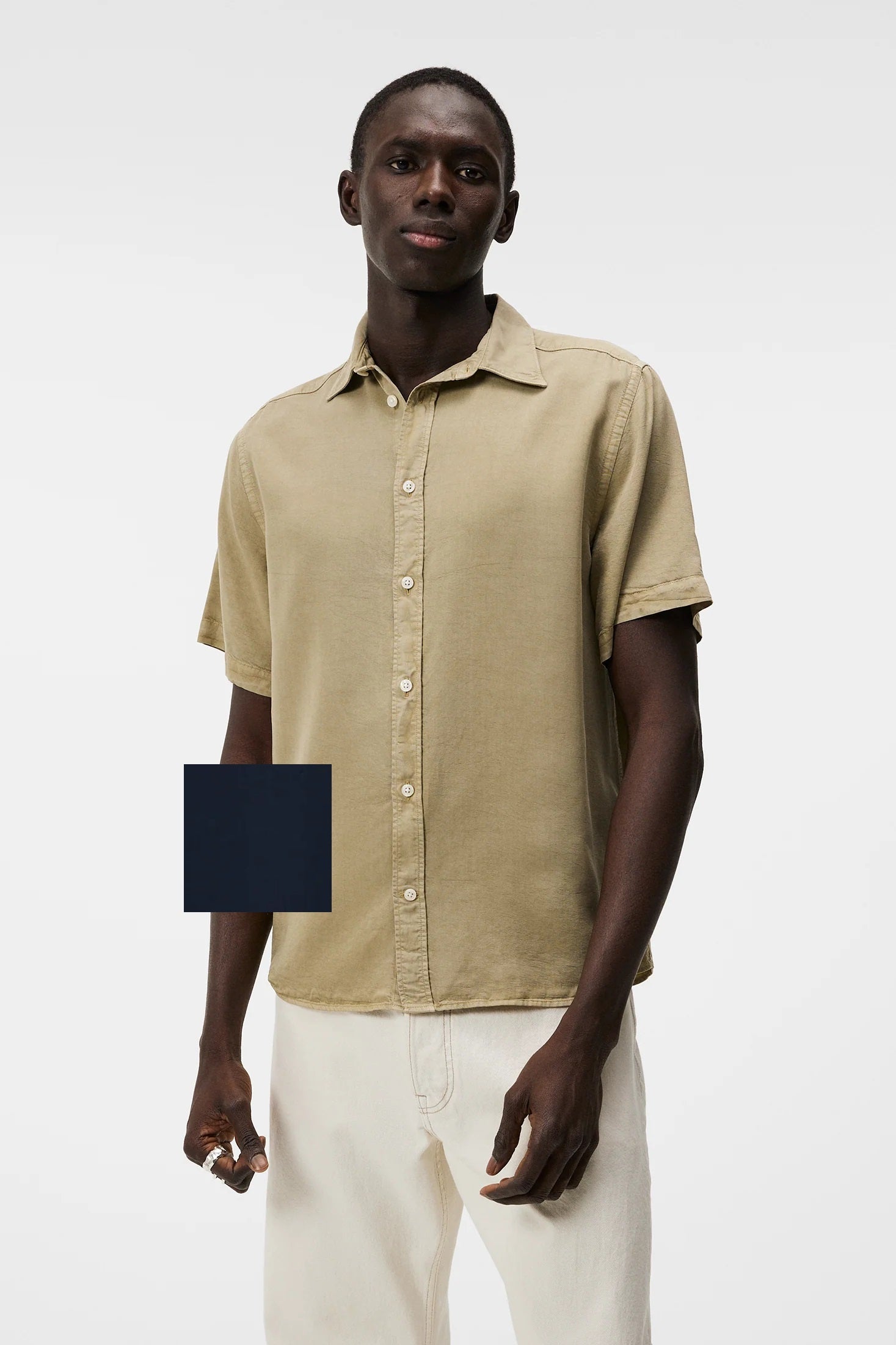 Comfort Tencel SS shirt, Navy (Kopier)