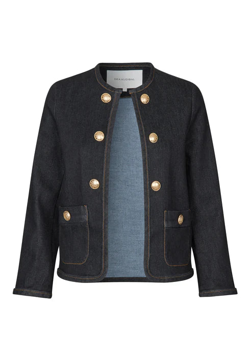 Nelladea, Jacket w/ Deco Buttons, Raw Blue
