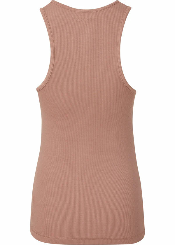 MODAL RIB TANKTOP, SUNDOWN ORANGE