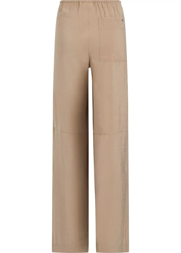 TEXTURED WIDE LEG PANTS, DUNE