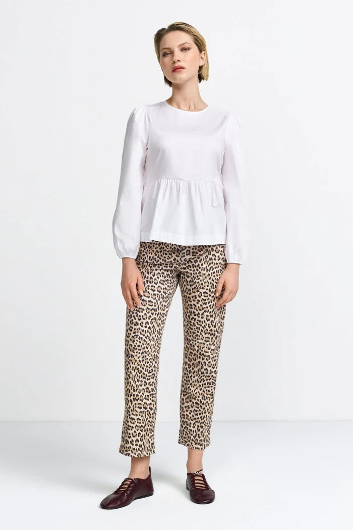 Vintage Straight Leopard Print, Caffee Latte