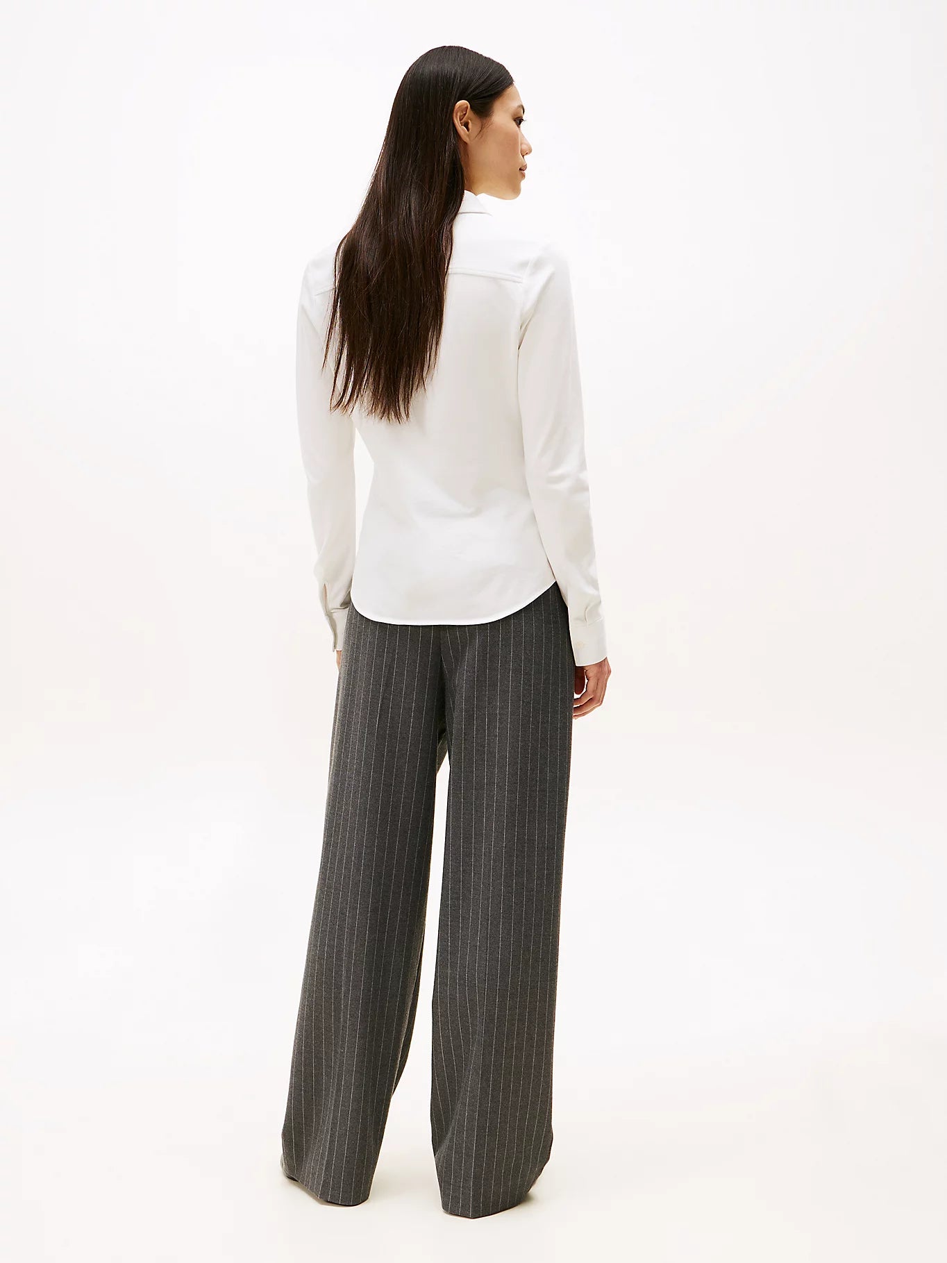 1985 Slim Piqué LS Shirt, Ecru