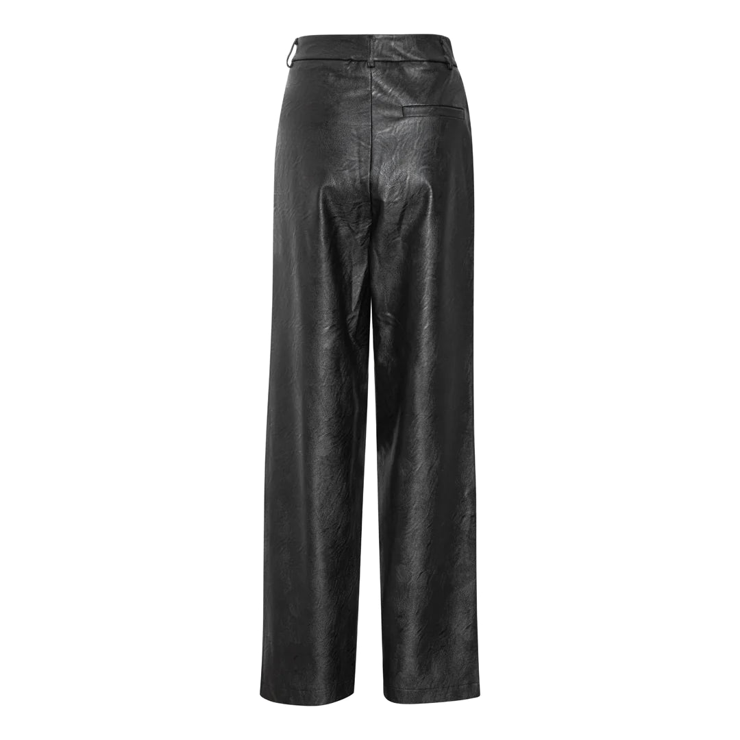 Aia Vegan Leather Pant, Black