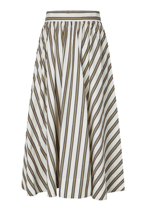 EDDA SKIRT, CREAM STRIPE