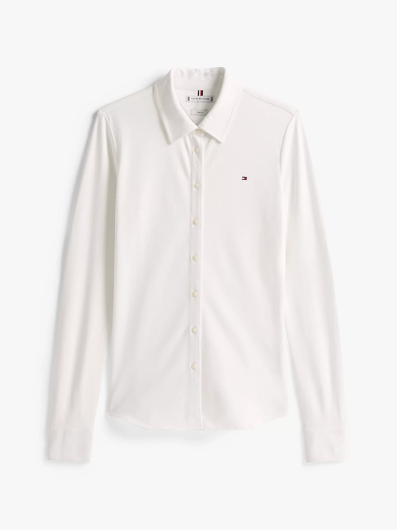 1985 Slim Piqué LS Shirt, Ecru