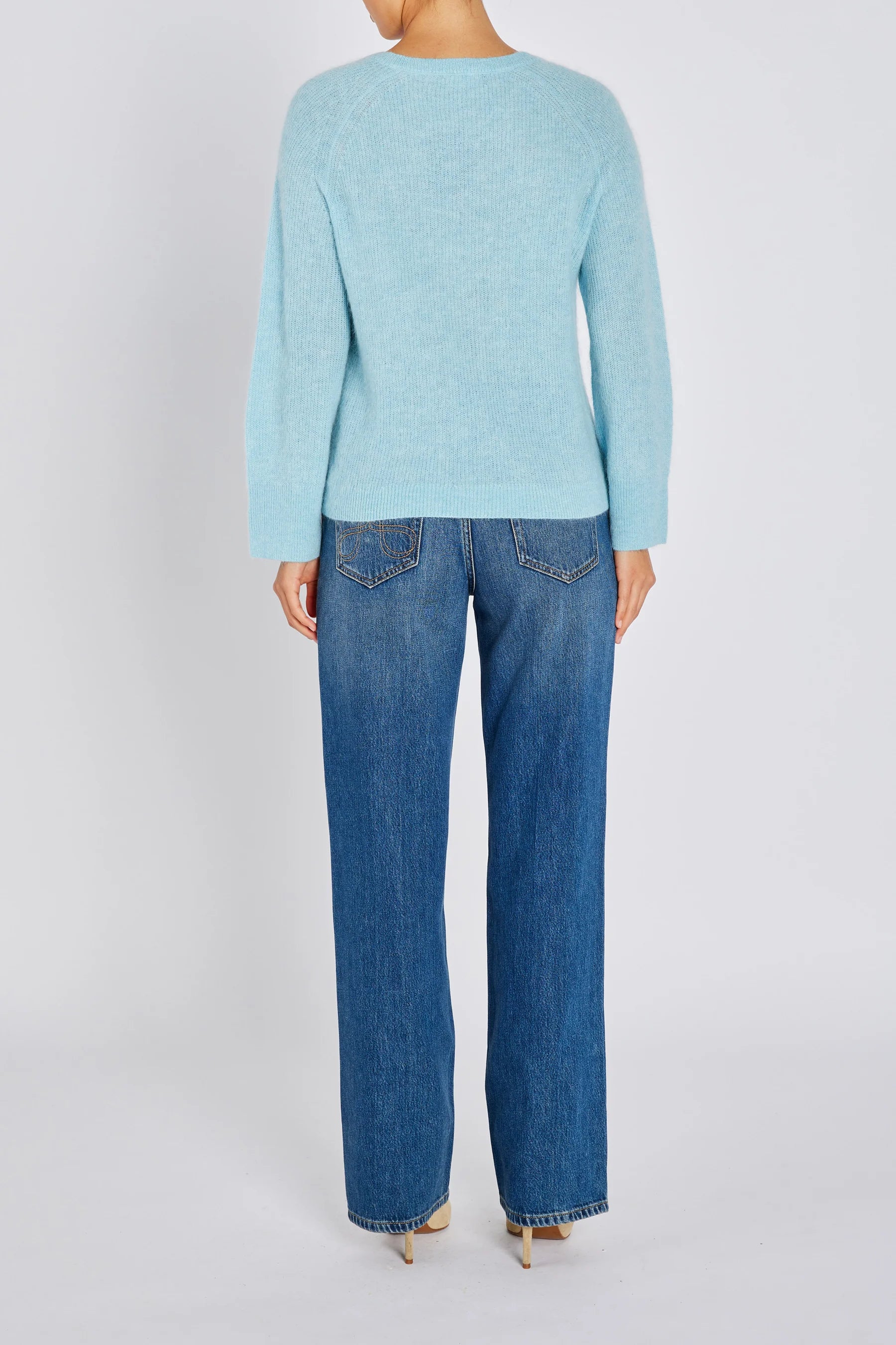 FLUFFY AMERA KNIT, LIGHT BLUE