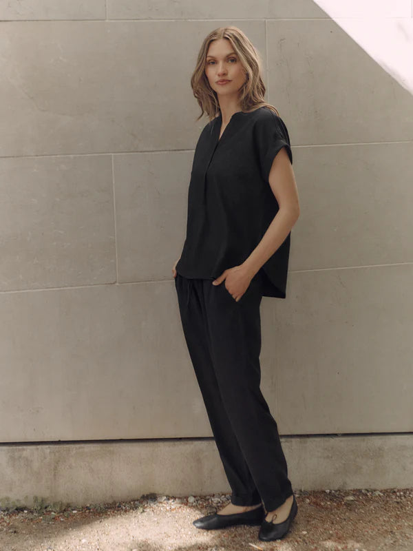 TALIA SL BLOUSE, BLACK