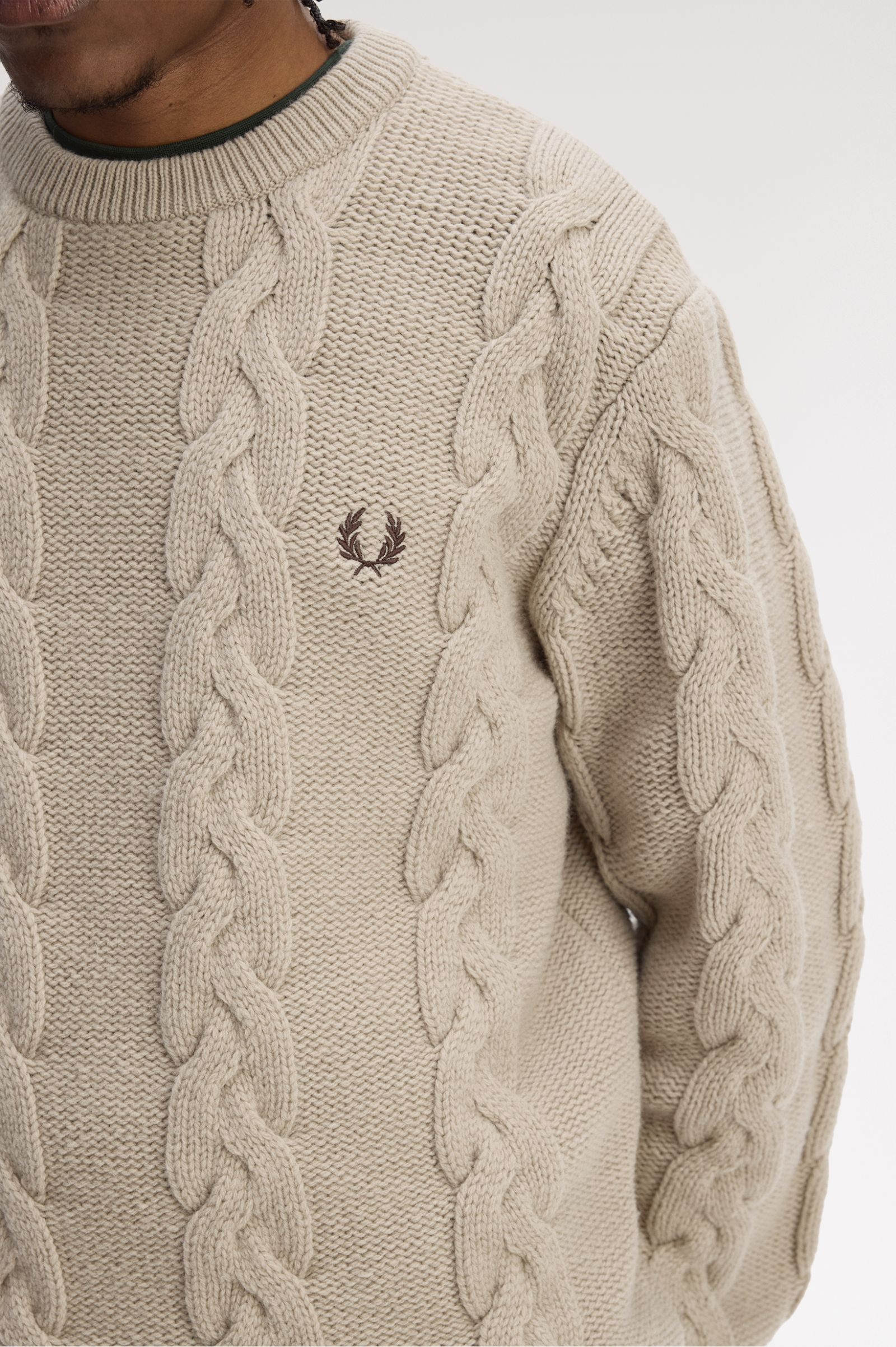 CHUNKY CABLE KNIT JUMPER, WARM OAT