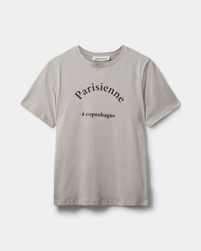 ZENA PRINTED T-SHIRT, DARK GREY