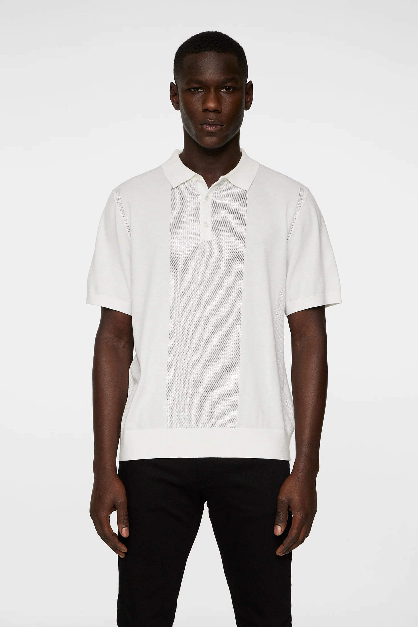 Reymond Solid Stripe Polo, White