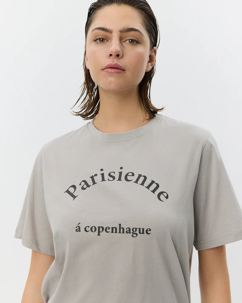 ZENA PRINTED T-SHIRT, DARK GREY