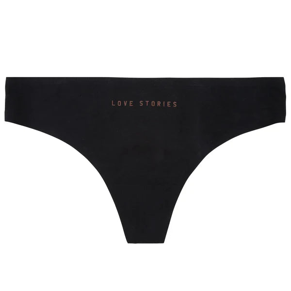 LOU BRIEF STRING, BLACK