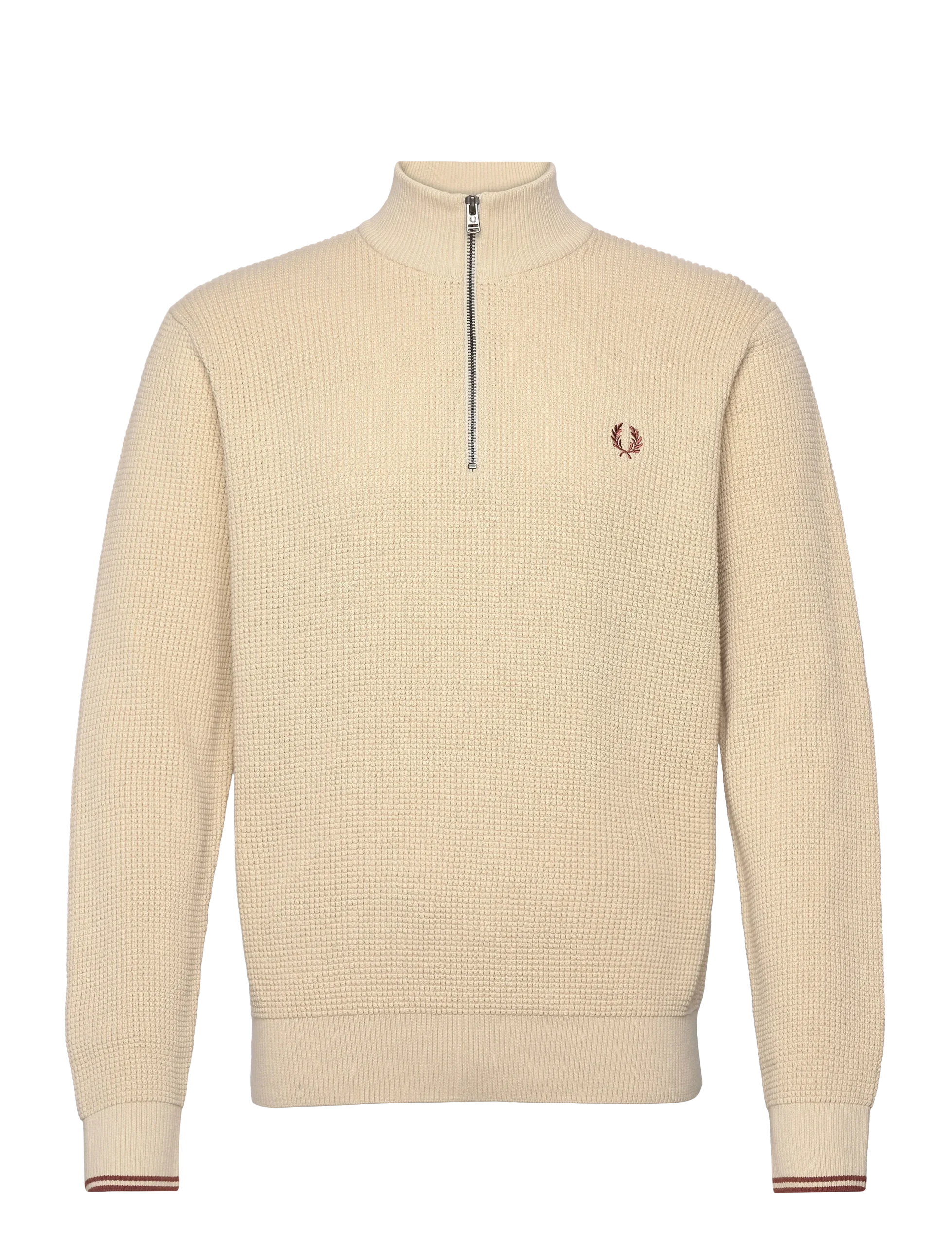 Waffle Stitch Half Zip JMPR, Oatmeal
