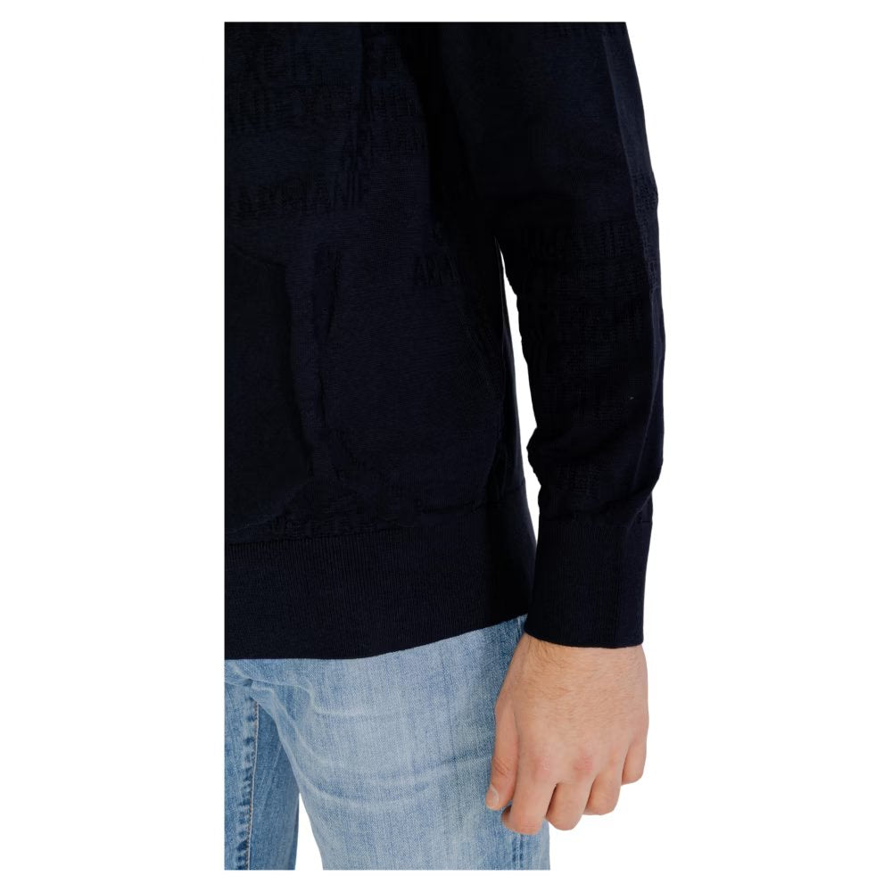 Man Knitted Pullover, Deep Navy AO Camo