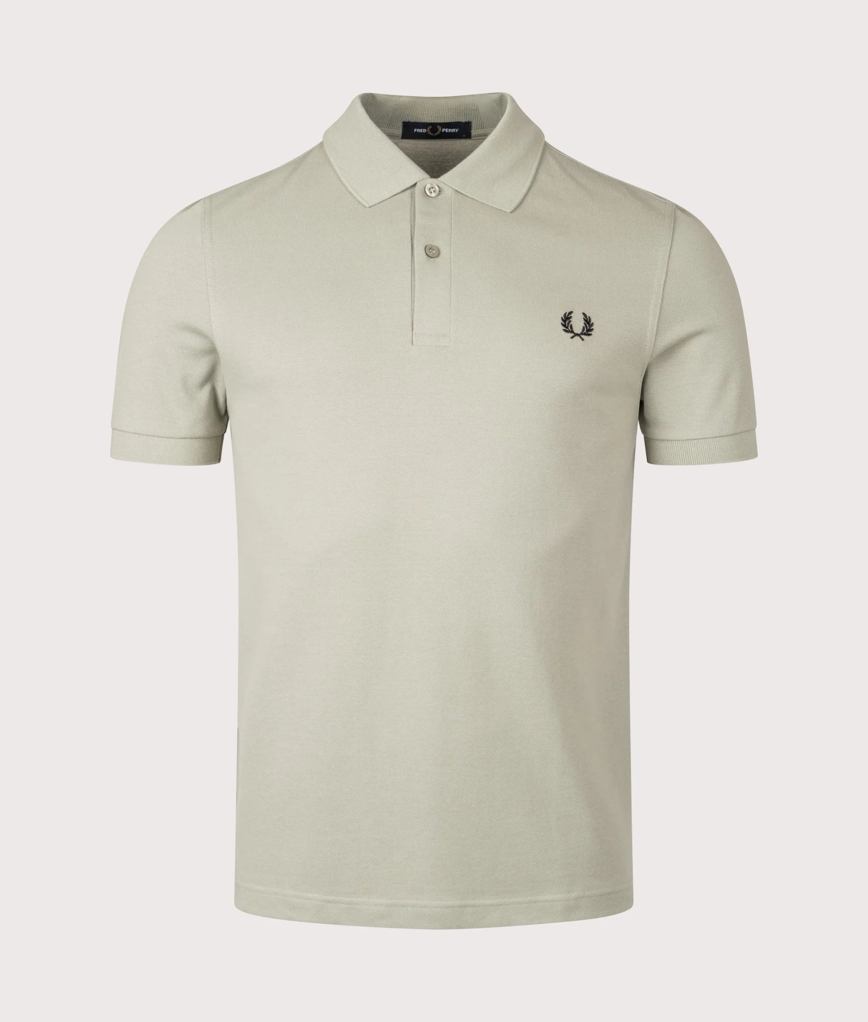 PLAIN FRED PERRY POLO, SEAGRASS/BLACK