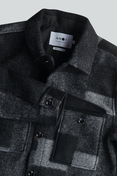 WILAS 8267 OVERSHIRT, DARK GREY CHECK