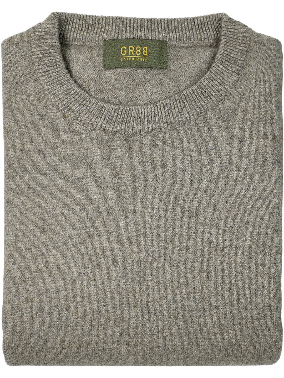 GR88 Jumper strik, crew neck, light grey