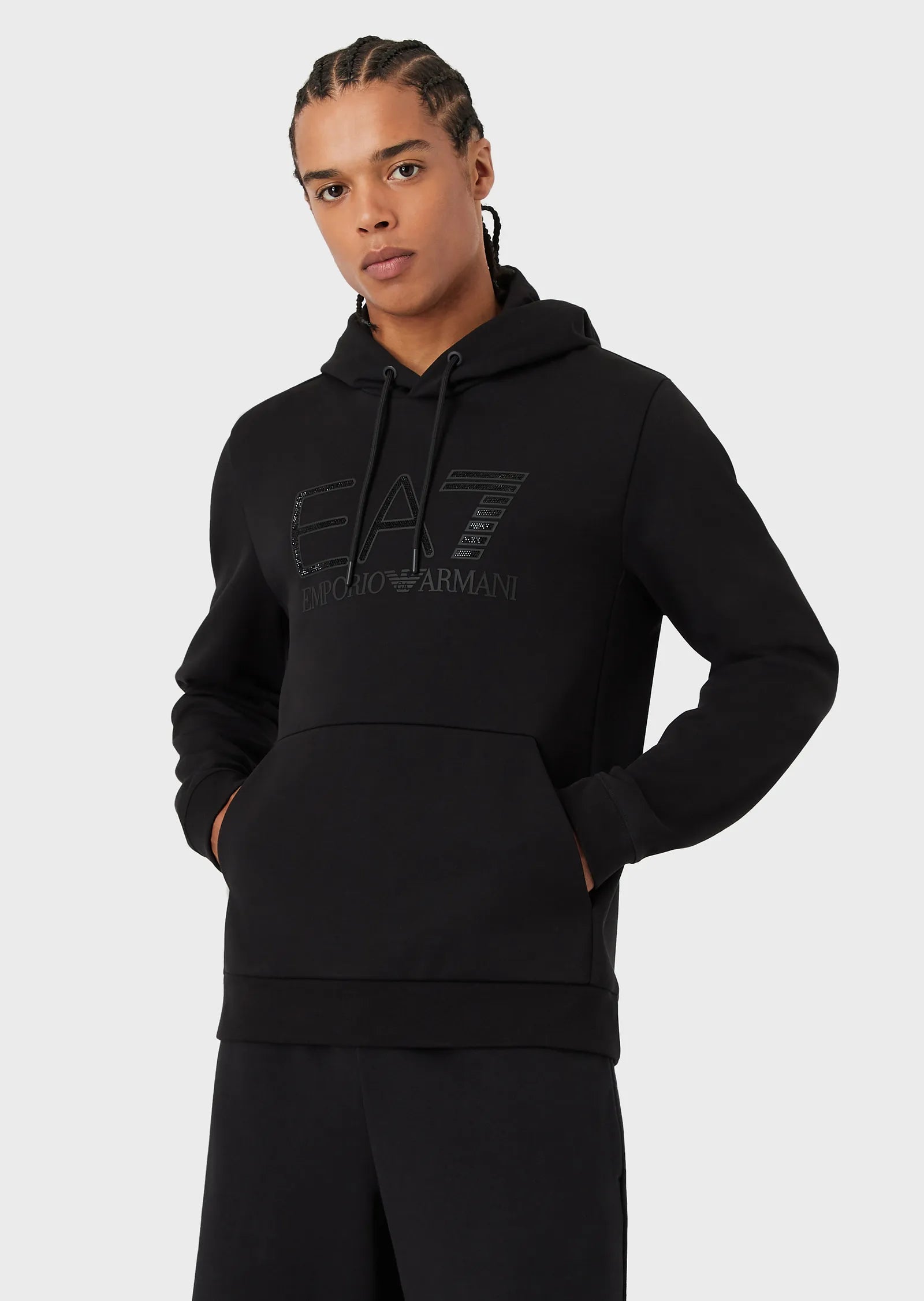 Man jersey sweatshirt, black